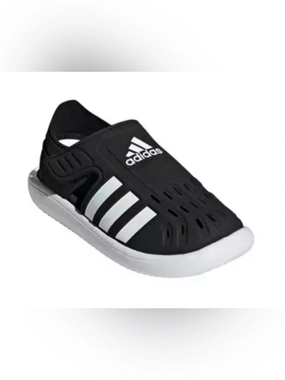 📣Adidas Black and White Summer Closed Toe Water Sandals